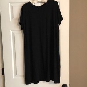 Black knit dress